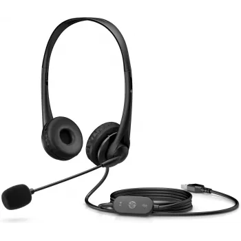 HP Stereo USB Headset G2, ενσύρματο, γραφείο/callcenter, 90 g, headset, μαύρο