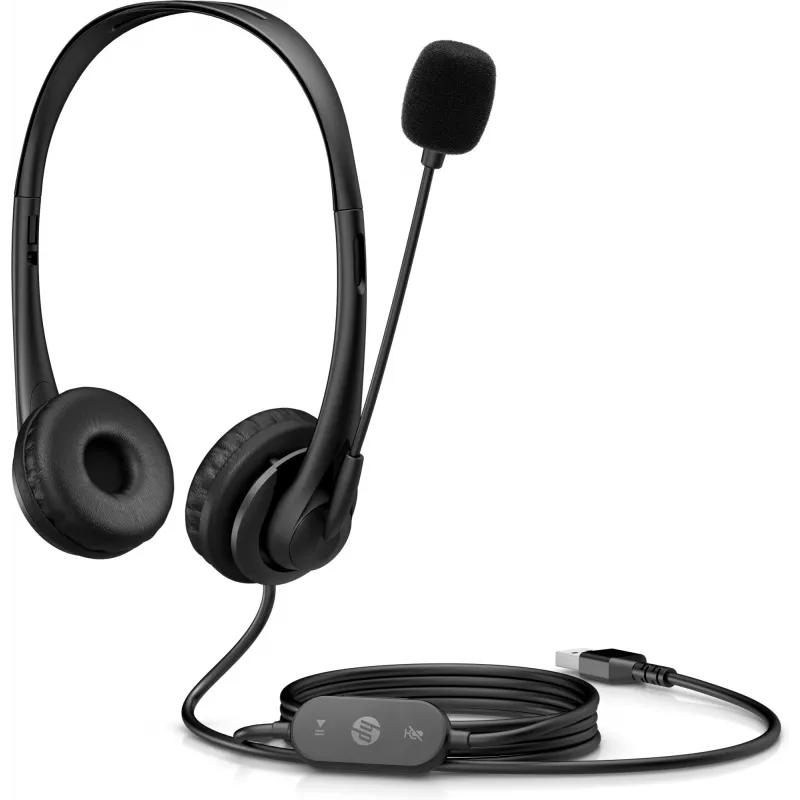 HP Stereo USB Headset G2, ενσύρματο, γραφείο/callcenter, 90 g, headset, μαύρο
