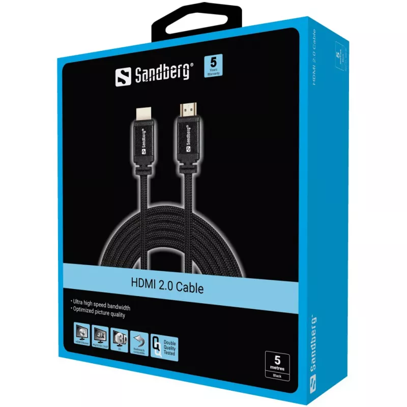 Καλώδιο HDMI Sandberg HDMI 2.0 19M-19M 5 m