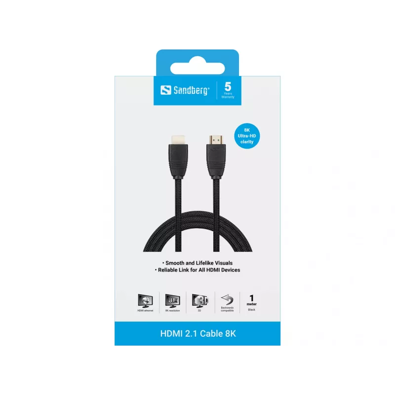 Καλώδιο HDMI 2.1 Sandberg 8K, 1m