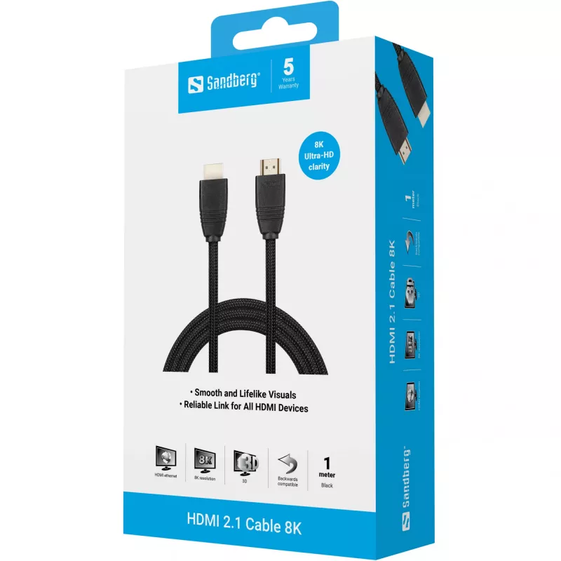 Καλώδιο HDMI 2.1 Sandberg 8K, 1m