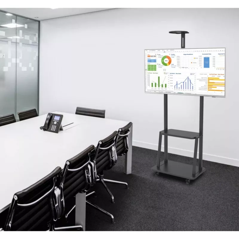 Βάση οθόνης σήμανσης Techly ICA-TR33 177,8 cm (70 ίντσες) μαύρη