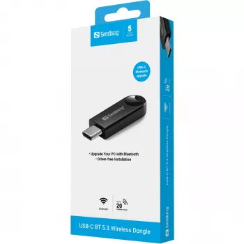 Ασύρματος πομποδέκτης USB-C Bluetooth 5.3 SANDBERG 136-69 για PC και laptop