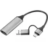 Sandberg HDMI Capture Link σε USB-C/A, HDMI Type A (Standard), USB Type-A + USB Type-C, υποδοχή θηλυκή, βύσμα αρσενικό, ευθύ, ευθύ