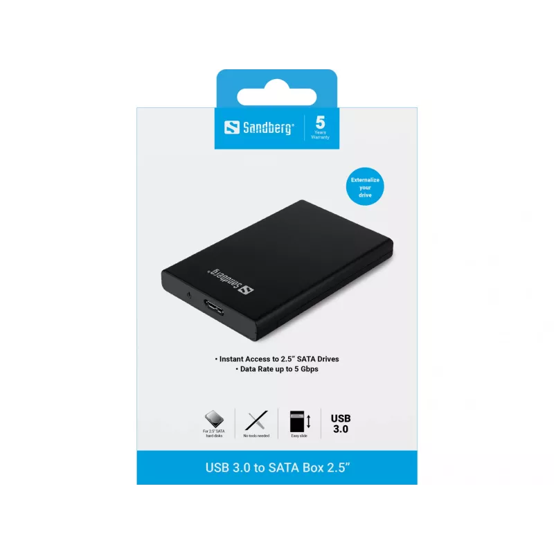 Θήκη HDD/SSD Sandberg USB 3.0 to SATA Box 2.5''