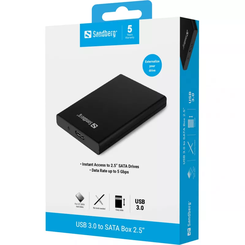 Θήκη HDD/SSD Sandberg USB 3.0 to SATA Box 2.5''