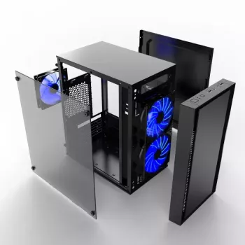 Κουτί υπολογιστή Gembird CCC-FORNAX-960B Midi Tower μαύρο
