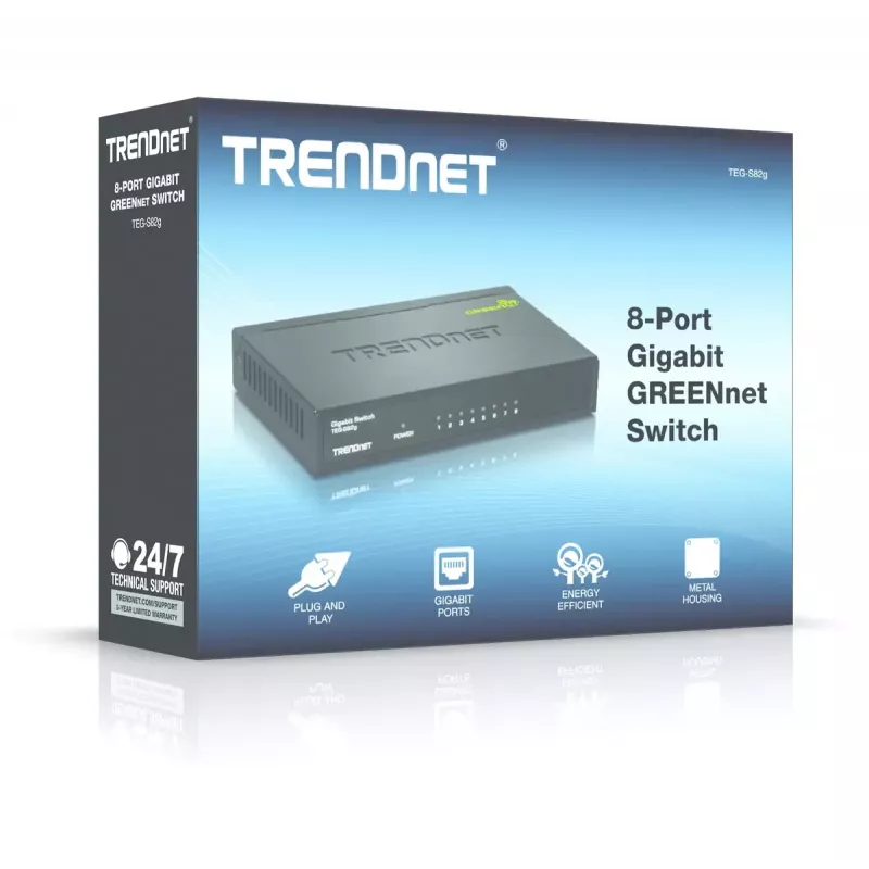 Μη διαχειριζόμενος Switch Trendnet GREENnet TEG-S82G