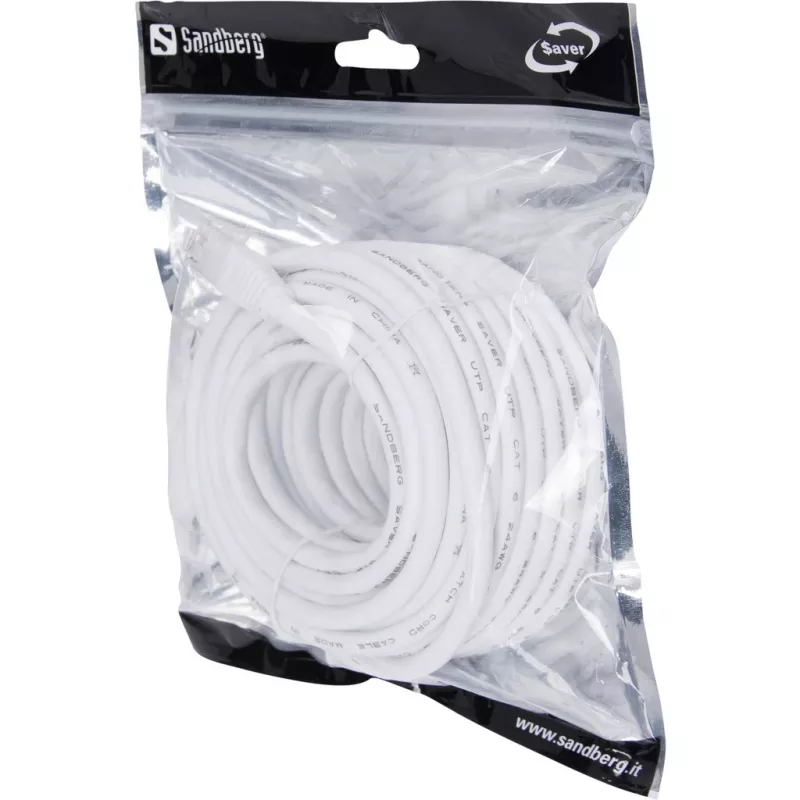 Καλώδιο δικτύου Sandberg UTP Cat6 10m RJ-45 Λευκό