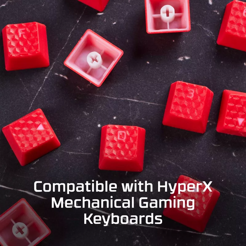 HyperX Rubber Keycaps - Σετ αξεσουάρ gaming - Κόκκινο (US-Layout)