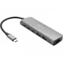 Sandberg 136-65 σταθμός σύνδεσης USB-C HDMI + 2x USB-A + 2x USB-C + PD 100 W, USB 3.2, 4K 60 Hz, αλουμίνιο, ασημί