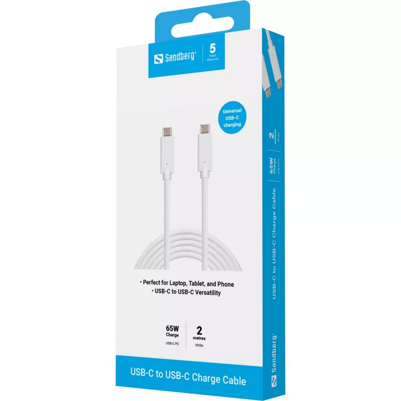 Καλώδιο φόρτισης USB-C Sandberg 136-17 2M 65W