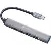 Sandberg USB-C σε 3xUSB-A+2xUSB-C SAVER USB 3.2 Gen 1 γκρι αλουμίνιο