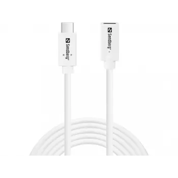 Καλώδιο Sandberg USB-C σε USB-C 2M 100W USB 3.2 Gen 2 λευκό