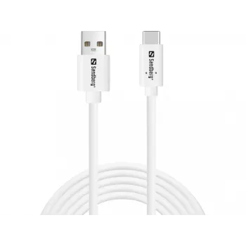Καλώδιο Sandberg USB-C > USB-A 2.0 2M SAVER λευκό