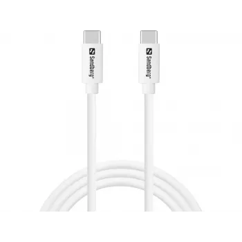 Sandberg USB-C USB-C 65W 1M SAVER, 1 m, USB C, USB C, USB 2.0, λευκό