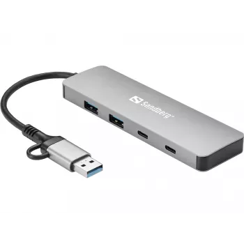 Hub Sandberg USB-C/A σε 2xUSB-A+2xUSB-C