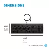 Πληκτρολόγιο HP 125 USB WD KBD Bulk 12 Full-size Wired QWERTY
