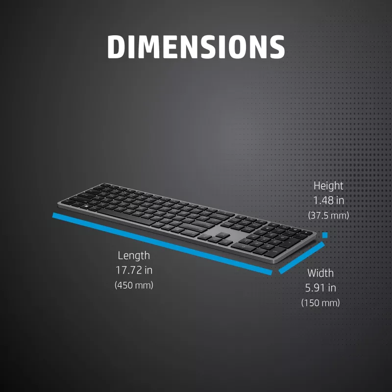 Ασύρματο πληκτρολόγιο HP 975 Dual-Mode Full-size Mechanical QWERTY