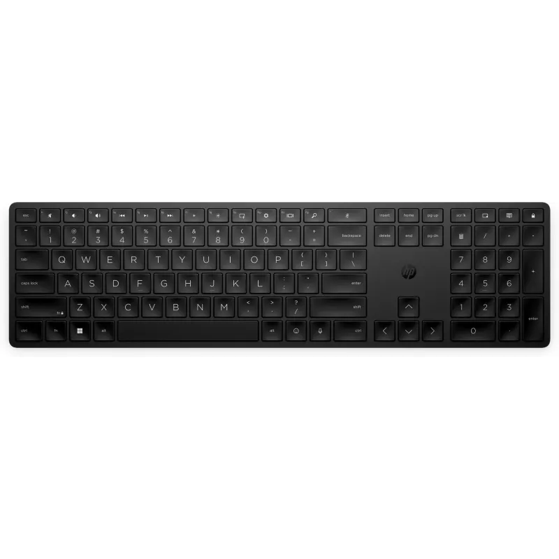 HP 455 Προγραμματιζόμενο ασύρματο πληκτρολόγιο, Full-Size (100 %), ασύρματο, RF Wireless, μεμβράνης, μαύρο