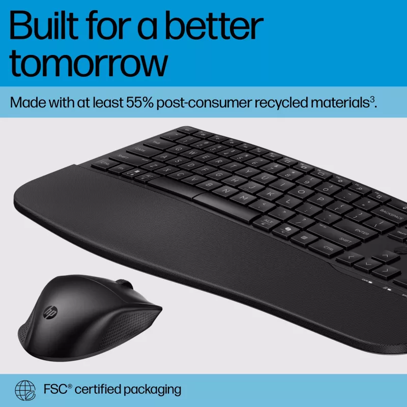 HP 685 Comfort Dual-Mode σετ πληκτρολογίου και ποντικιού Full-Size Wireless Bluetooth