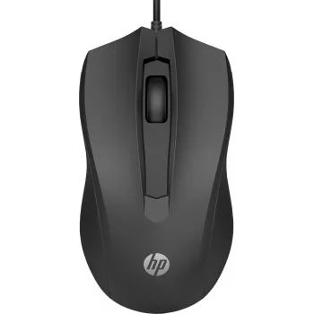 Ενσύρματο ποντίκι HP 100, αμφίχειρο, οπτικό, USB Type-A, 1600 DPI, μαύρο