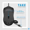 Ενσύρματο ποντίκι HP 100, αμφίχειρο, οπτικό, USB Type-A, 1600 DPI, μαύρο