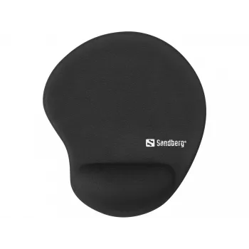 Mousepad με τζελ Sandberg με στήριγμα καρπού BULK, μαύρο, μονόχρωμο, στήριγμα καρπού, αντιολισθητική βάση