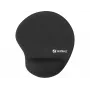 Mousepad με τζελ Sandberg με στήριγμα καρπού BULK, μαύρο, μονόχρωμο, στήριγμα καρπού, αντιολισθητική βάση
