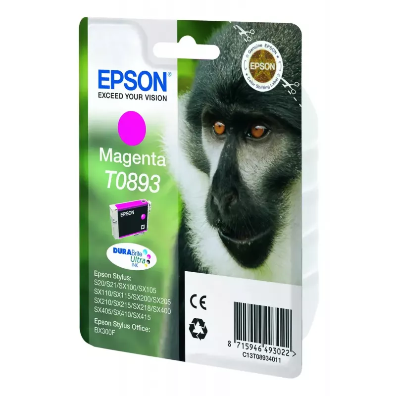Epson Monkey Singlepack ματζέντα T0893 DURABrite Ultra Ink
