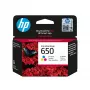HP 650 Tri-Color γνήσιο μελανοταινία Ink Advantage, κυανό, ματζέντα, κίτρινο, 1 τεμ., 200 σελίδες