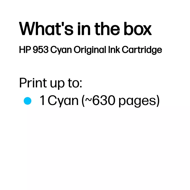 Μελανοδοχείο HP 953 cyan 630 σελίδες