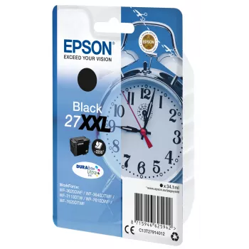 Epson μελανοδοχείο ατομική συσκευασία μαύρο 27XXL μελάνη DURABrite Ultra