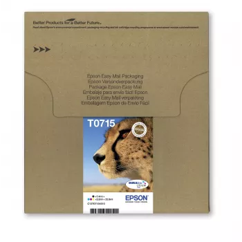 Epson πολυσυσκευασία 4 χρωμάτων T071 EasyMail, Standard Yield, μαύρο, cyan, magenta, κίτρινο, 7,4 ml, 5,5 ml, 1 τεμ., πολυσυσκευασία