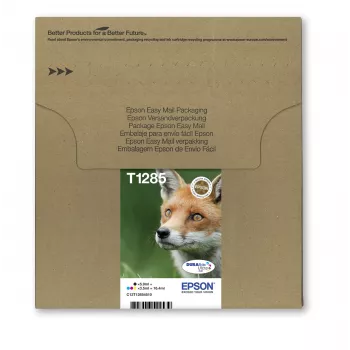 Μελανοδοχεία inkjet πολυσυσκευασίας Epson Fox T128 EasyMail — 4 χρώματα (μαύρο 5,9 ml; cyan/magenta/κίτρινο 3,5 ml)