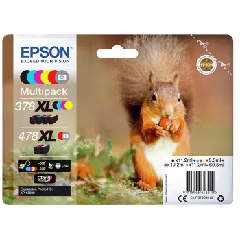 Epson Squirrel πολυσυσκευασία 6 χρωμάτων 378XL / 478XL μελάνη Claria Photo HD