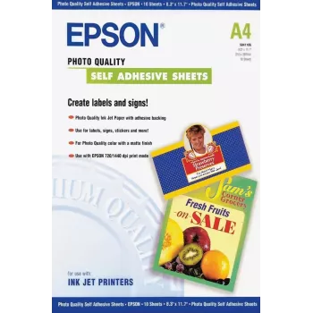 Epson αυτοκόλλητο φωτογραφικό χαρτί - A4 - 10 φύλλα