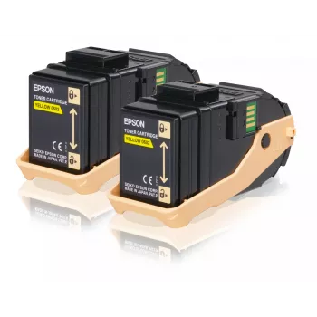 Epson διπλή συσκευασία κασέτας τόνερ κίτρινη 7,5kx2, 7500 σελίδες, κίτρινο, 1 τεμ.