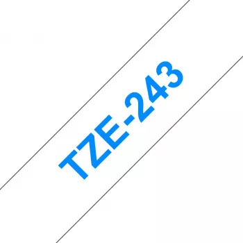 Ταινία ετικετών Brother TZE-243 μπλε σε λευκό