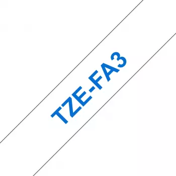 Ταινία ετικετών Brother TZE-FA3 μπλε σε λευκό