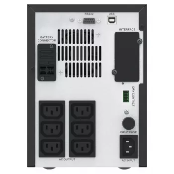 APC Easy UPS 1 Ph Line Interactive, 1000VA, Tower, 230V, 6 έξοδοι IEC C13, AVR, Dry Contact, LCD, χωρίς υποστήριξη κάρτας δικτύου