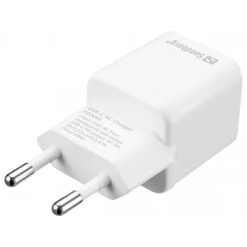 Φορτιστής Sandberg USB-C AC PD20W EU, εσωτερικού χώρου, AC, 5 V, 3 A, λευκό