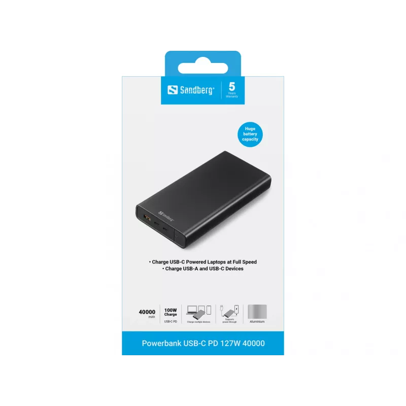 Φορητό powerbank Sandberg USB-C PD 127W 40000 mAh