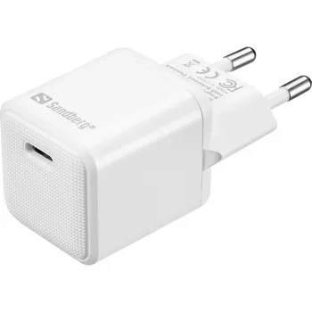 Φορτιστής AC Sandberg USB-C PD20W SAVER, εσωτερικού χώρου, AC, 12 V, 3 A, λευκό