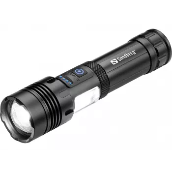 Sandberg Survivor 7in1 Torch Powerbank 5000, φακός χειρός, μαύρο, αλουμίνιο, LED, 2 λάμπες, 200 lm