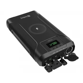 Sandberg Survivor Powerbank 7in1 76800, 76800 mAh, Lithium-Ion (Li-Ion), ασύρματη φόρτιση, 3,6 V, μαύρο