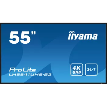iiyama LH5541UHS-B2 Signage Display Kiosk-Design 138,7 cm (54,6 ίντσες) LCD 500 cd/m² 4K Ultra HD μαύρο Ενσωματωμένος επεξεργαστής 24/7
