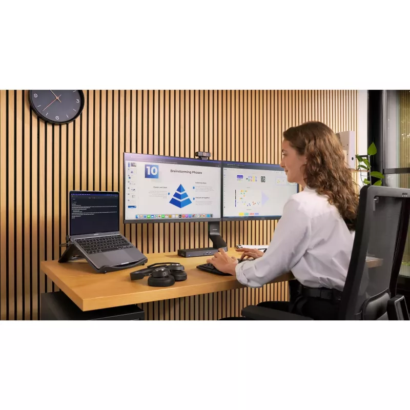 Kensington SmartFit Βραχίονας διπλής οθόνης εξοικονόμησης χώρου