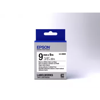 Epson κασέτα ετικετών Strong Adhesive LK-3WBW μαύρο/λευκό 9 mm (9 m)
