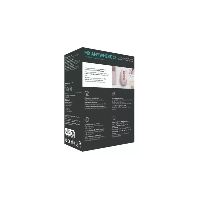 Ποντίκι Logitech MX 3S ροζ USB οπτικό